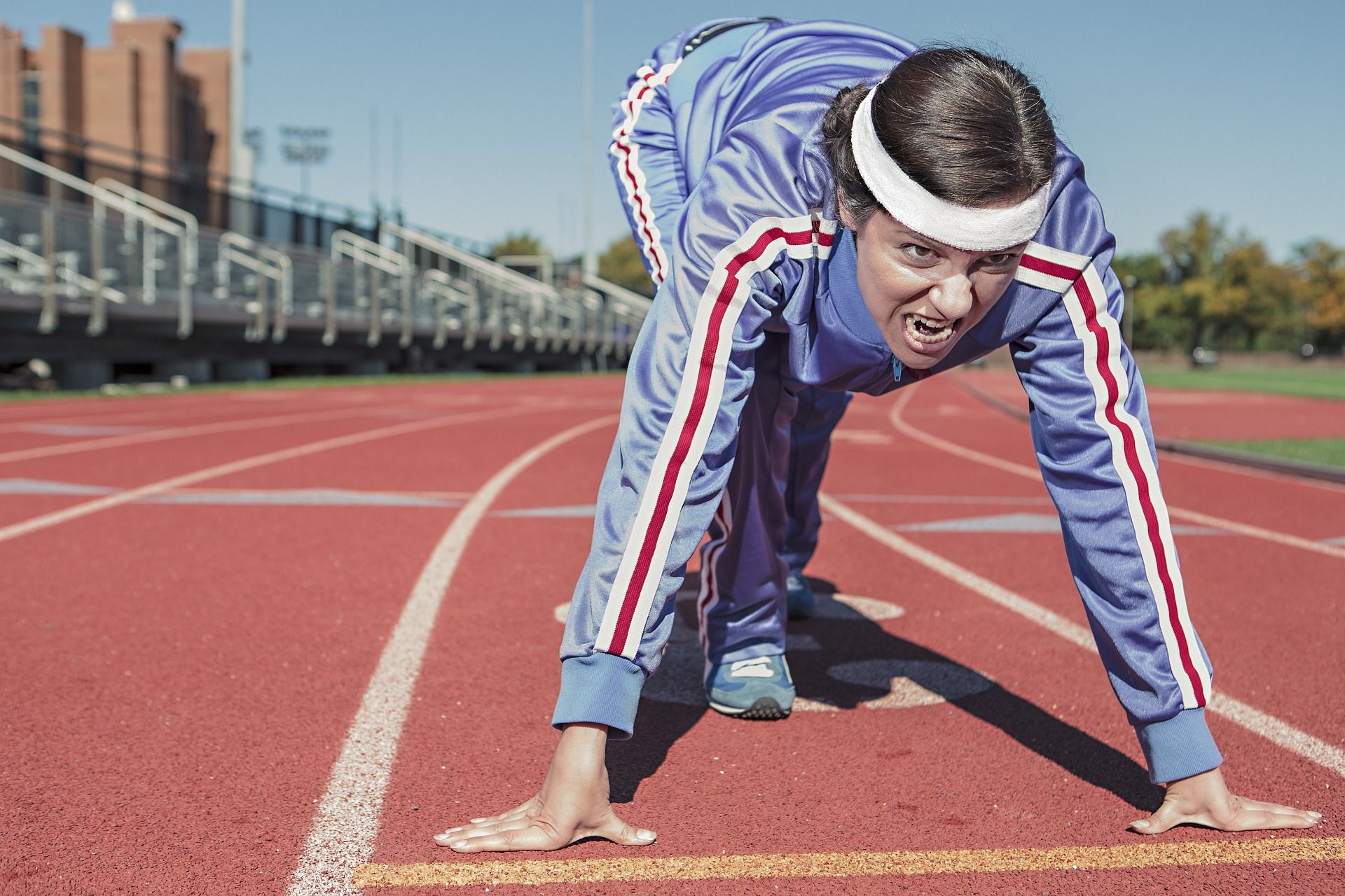 an-athlete crouched-at-the-starting-line