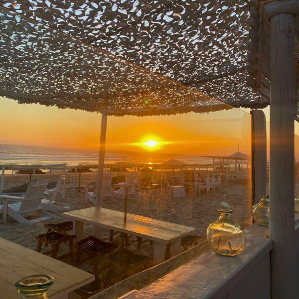 Sunset at Caparica beach